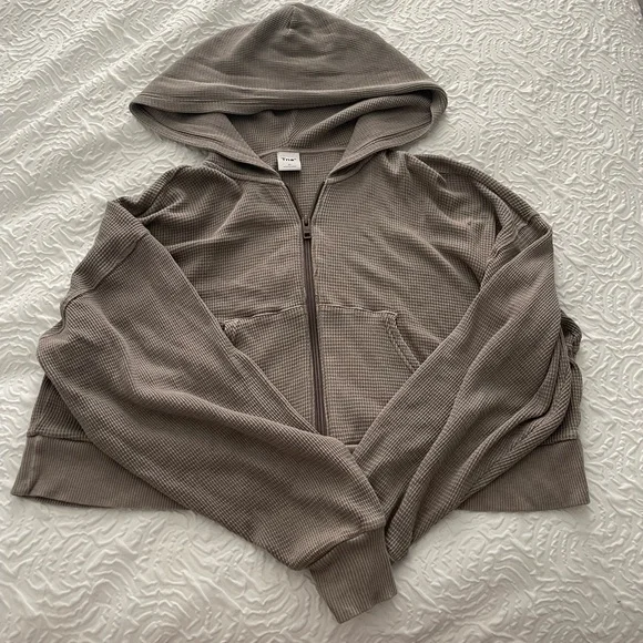 Aritzia tna waffle boxy hoodie - Picture 3 of 5